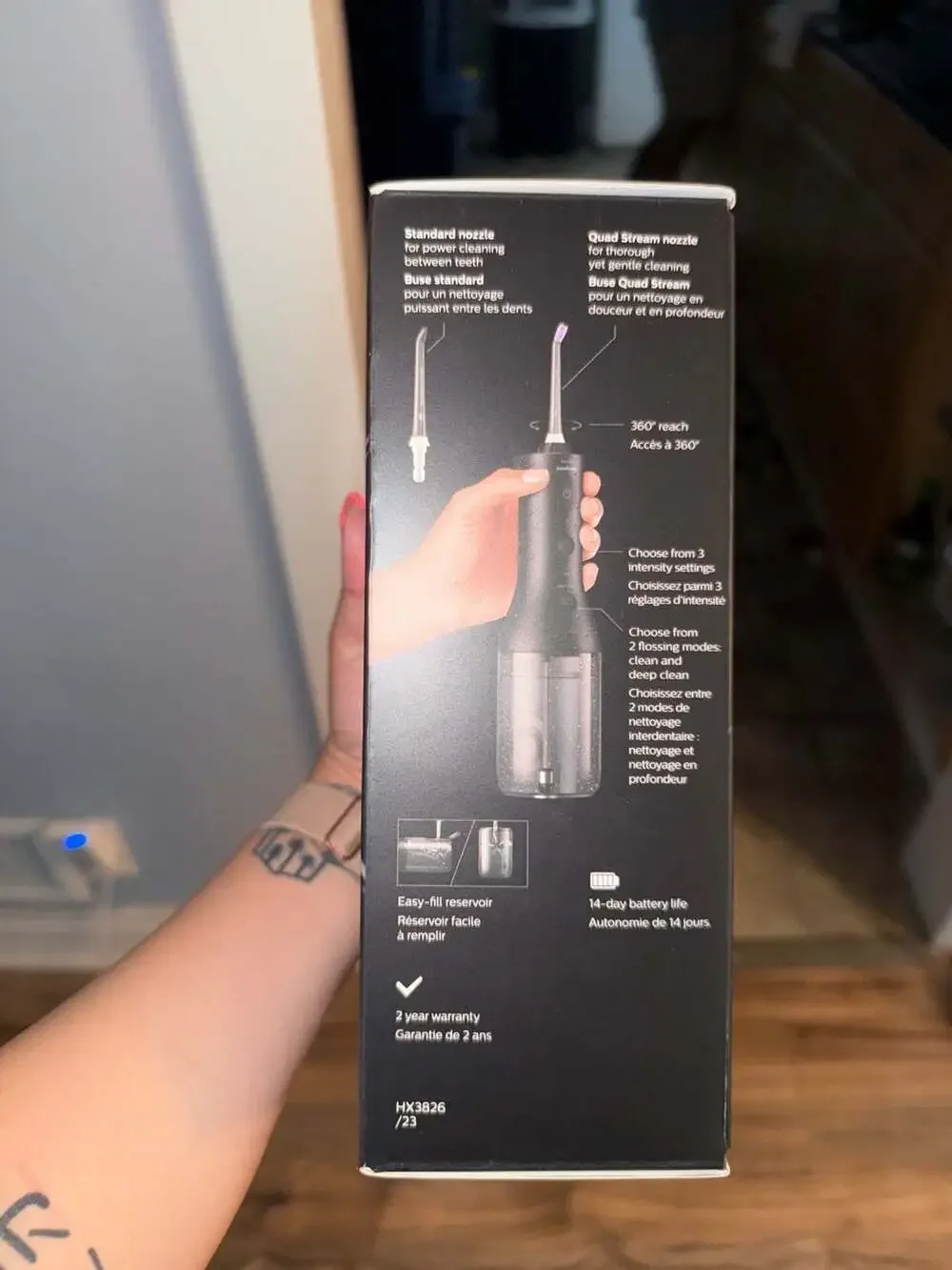 Philips Sonicare Cordless Power Flosser 3000 Oral Irrigator (HX3826/23)